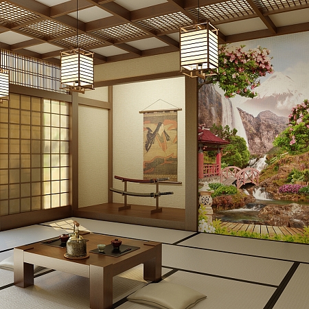 Фотообои Японский сад Н-006 (2,0х2,7 м), Дивино Декор 2